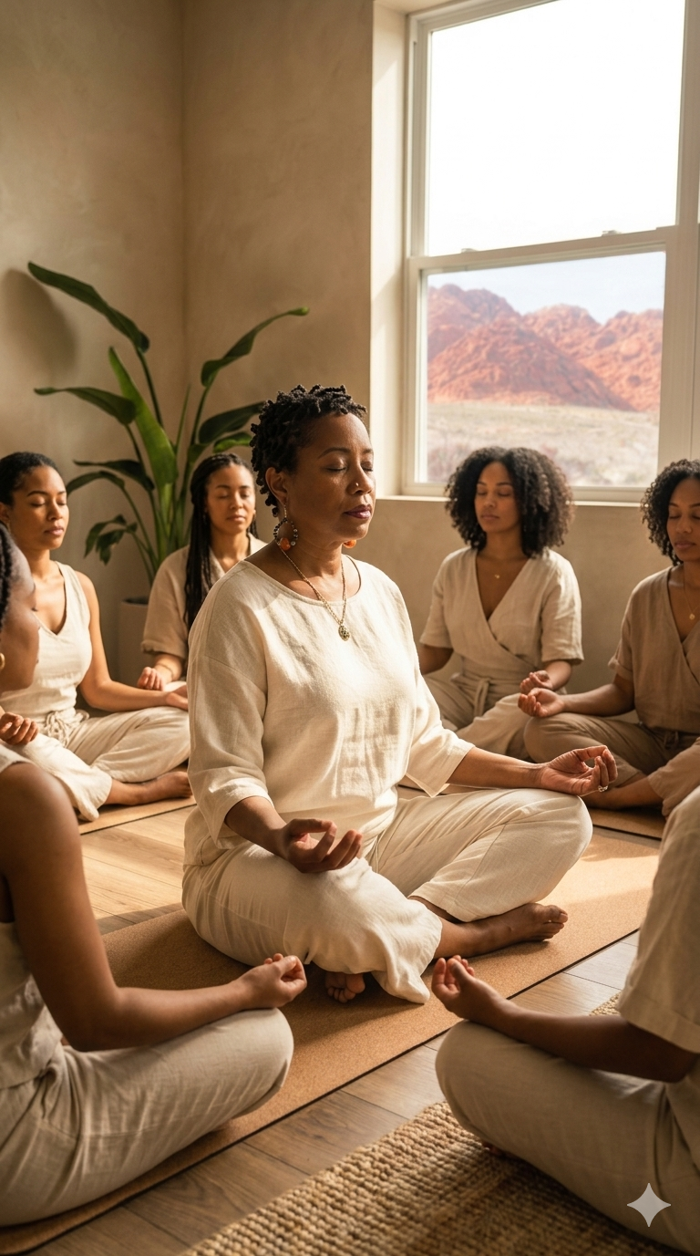 Dr. Crystal in meditation